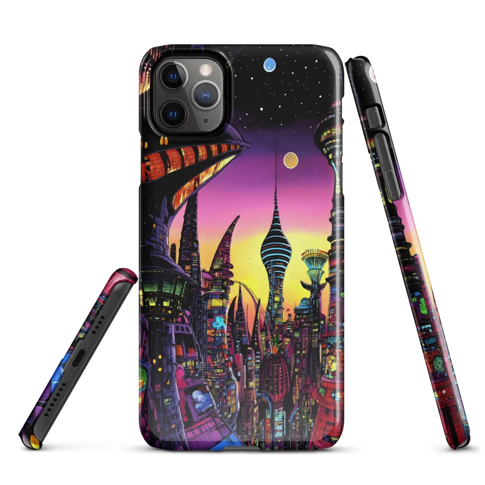 Futuristic Cityscape at Dusk | Phone Case |  11 Pro Max | Snap Case | Glossy