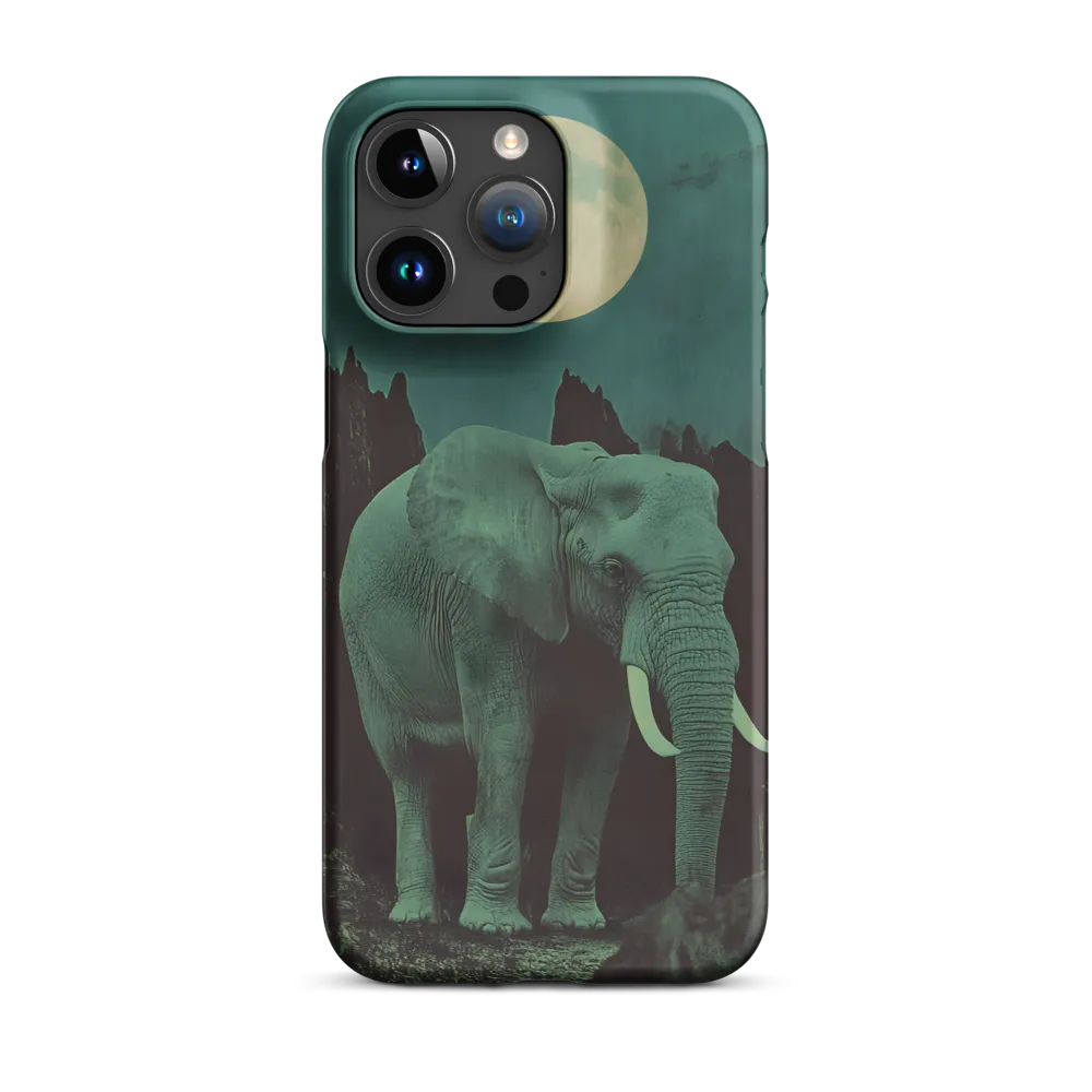 Ethereal Presence: Elephant Under a Full Moon