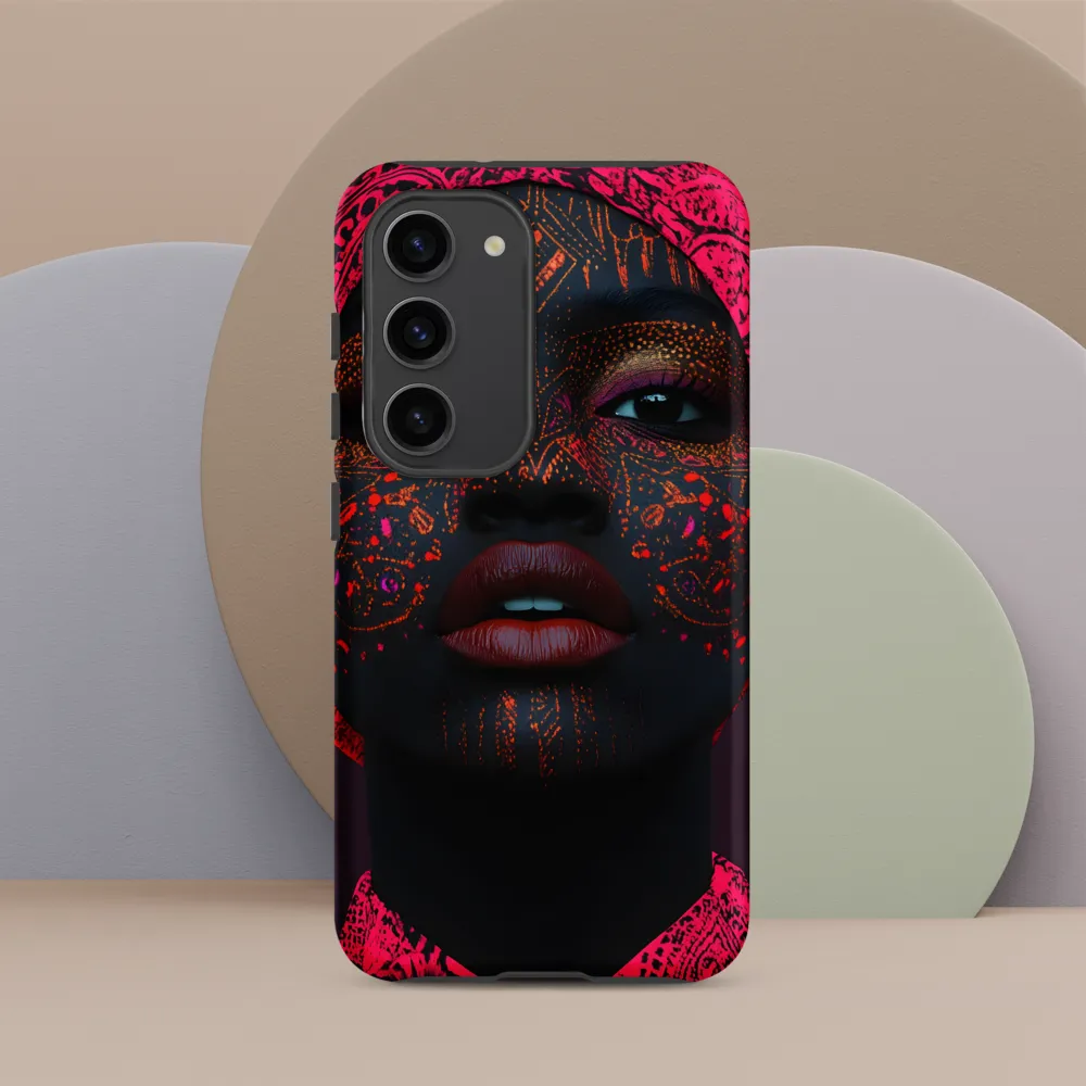 Neon Adornments: A Portrait of Cultural Expression