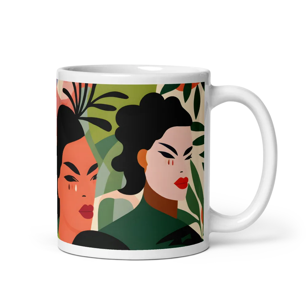 Harmony of Nature and Femininity | Mug with White inside | 11 oz