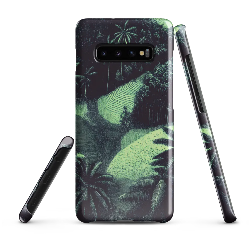 Harmony in Green: A Surreal Landscape | Phone Case |  S10 Plus | Snap Case | Glossy