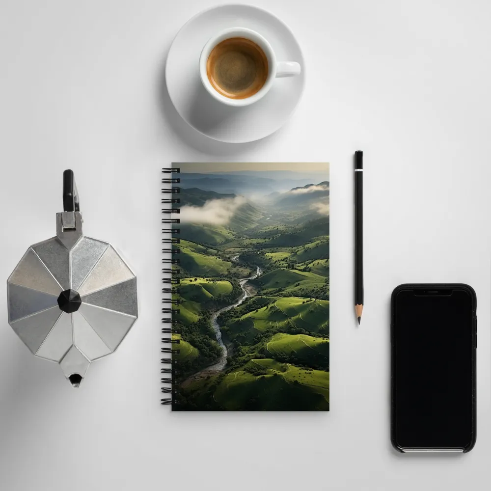 Tranquil Green Valleys | Spiral Notebook