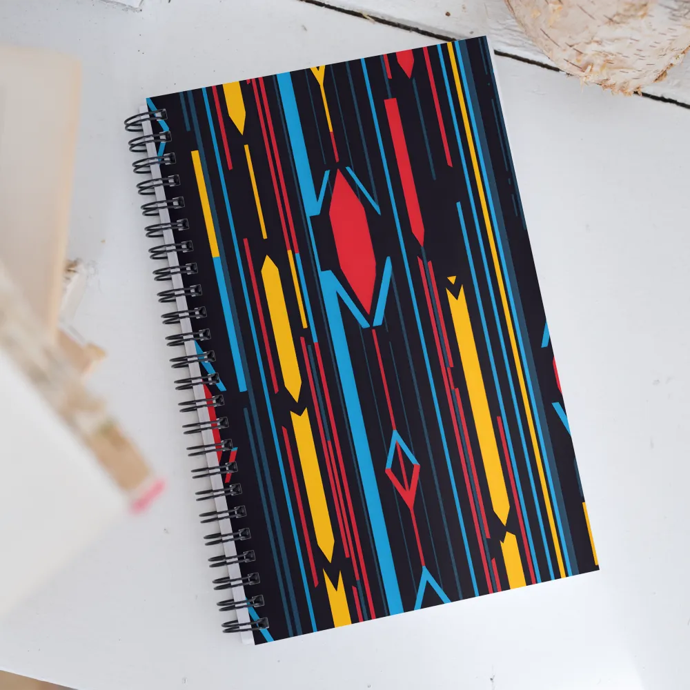 Dynamic Geometric Harmony | Spiral Notebook