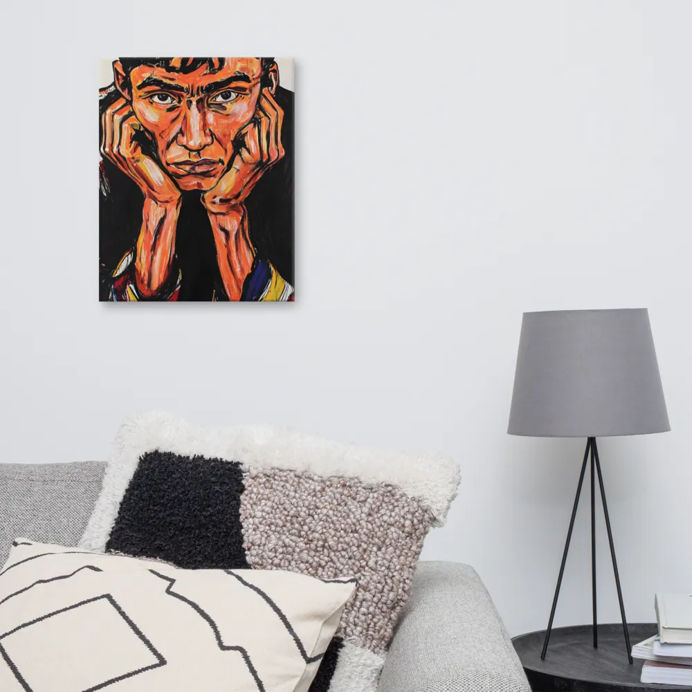 Contemplative Intensity: An Expressionist Portrait