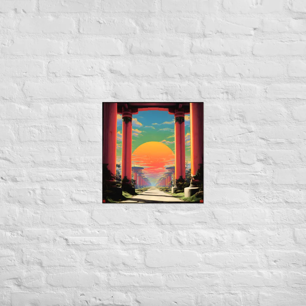 Avenue of Crimson Gates 
 Poster | 18″x 18″