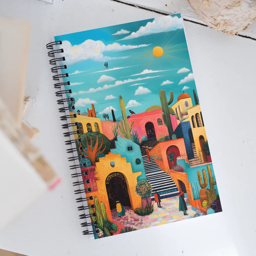 Colorful Architectural Harmony | Spiral Notebook