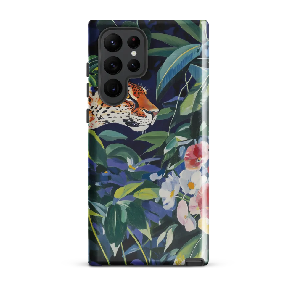 Hidden Majesty: The Jaguar Amongst Tropical Splendor | Phone Case |  S22 Ultra | Tough Case | Glossy