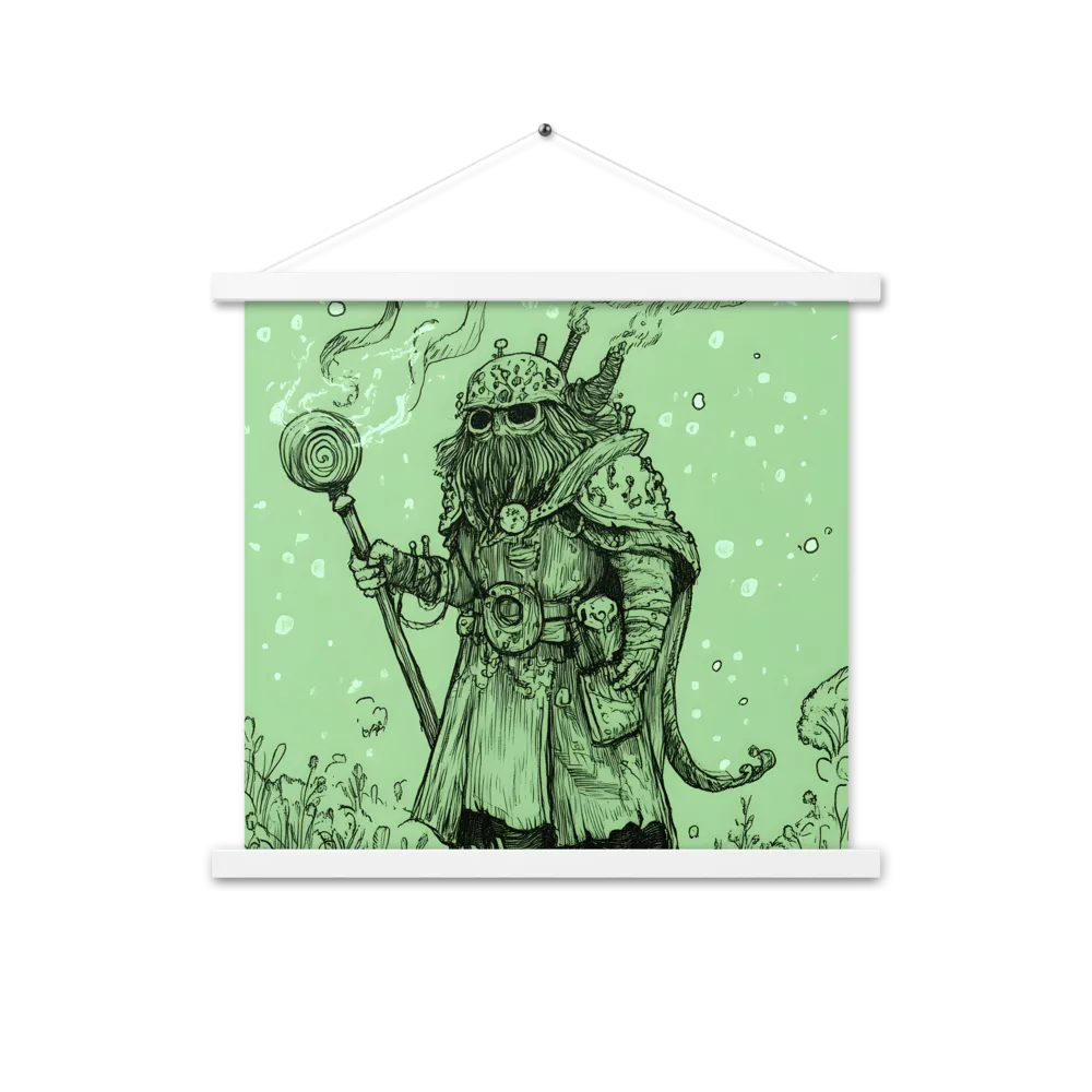 The Enigmatic Wizard | Poster With White Wood Hanger | 18″×18″