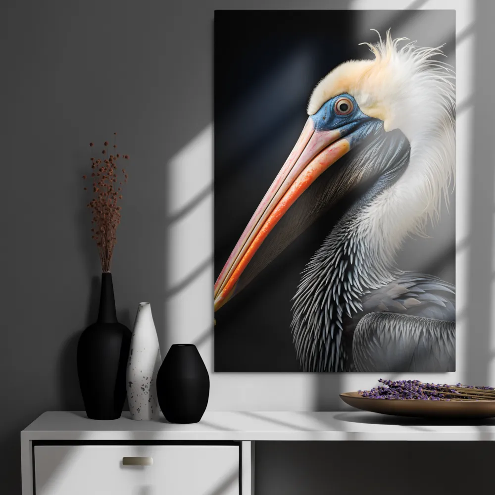 Majestic Portrait of a Pelican | Metal Print | 24″×36″