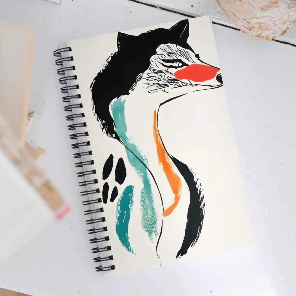 Fox in Bold Lines | Spiral Notebook