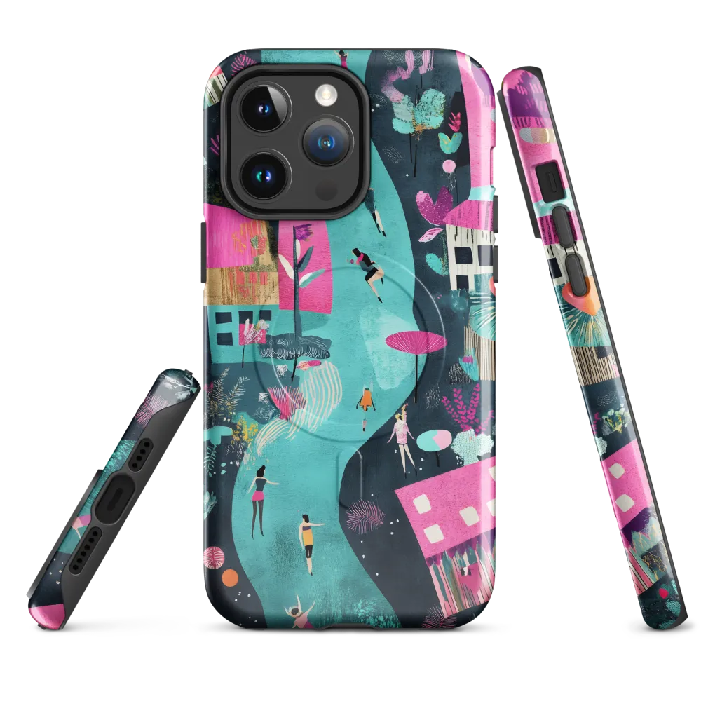 Whimsical Journey Through a Vibrant Landscape | Phone Case |  14 Pro Max | MagSafe® Tough Case | Glossy