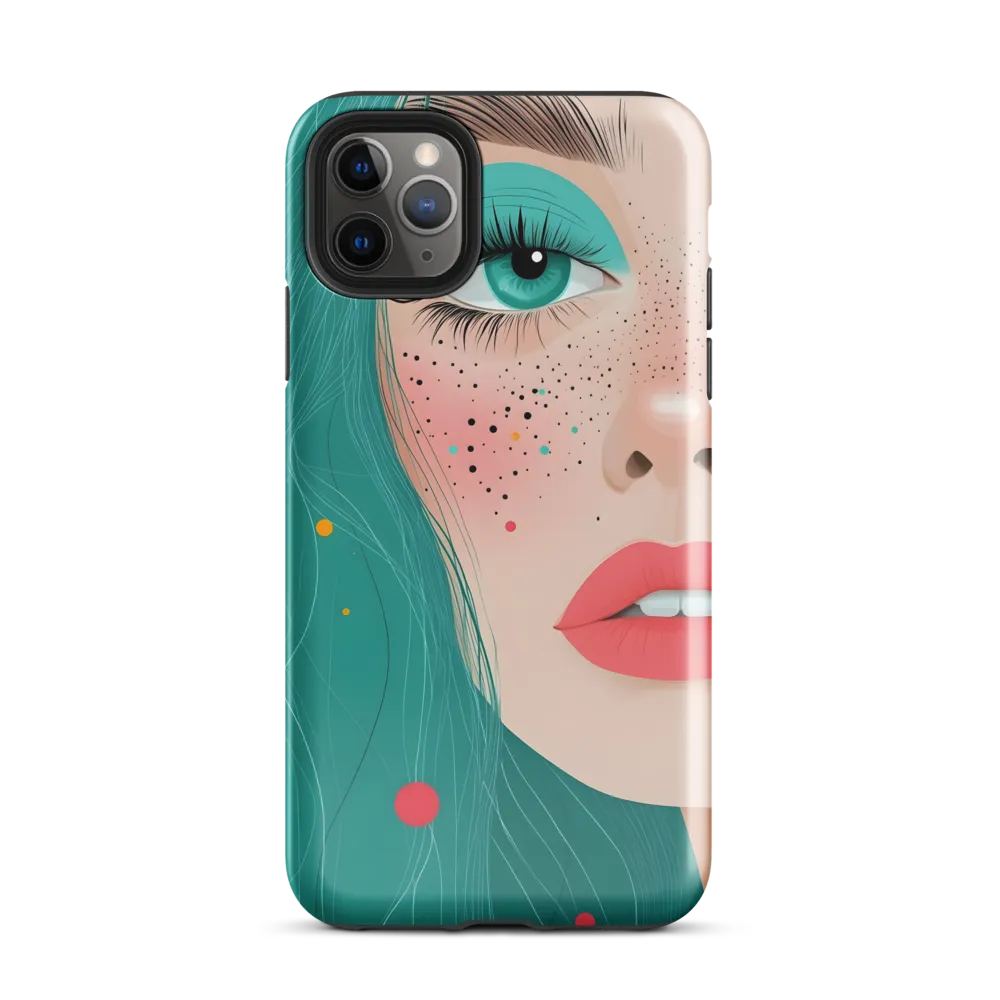 A Playful Portrait: Turquoise Temptation | Phone Case |  11 Pro Max | Tough Case | Glossy