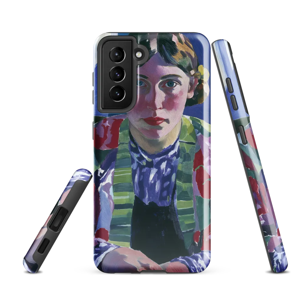 Vibrant Gaze: A Modernist Portrait