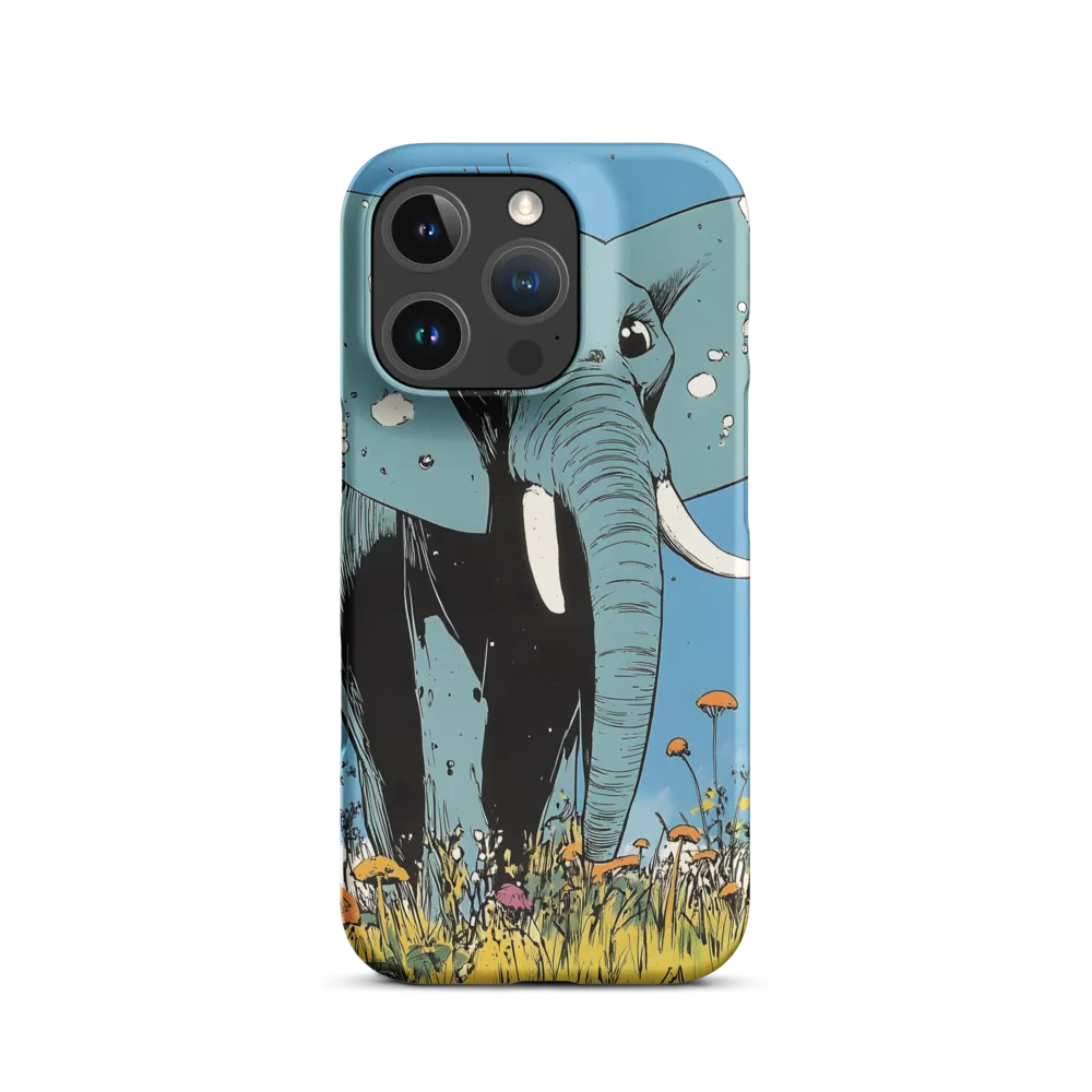 Whimsical Blue Elephant in Bloom
