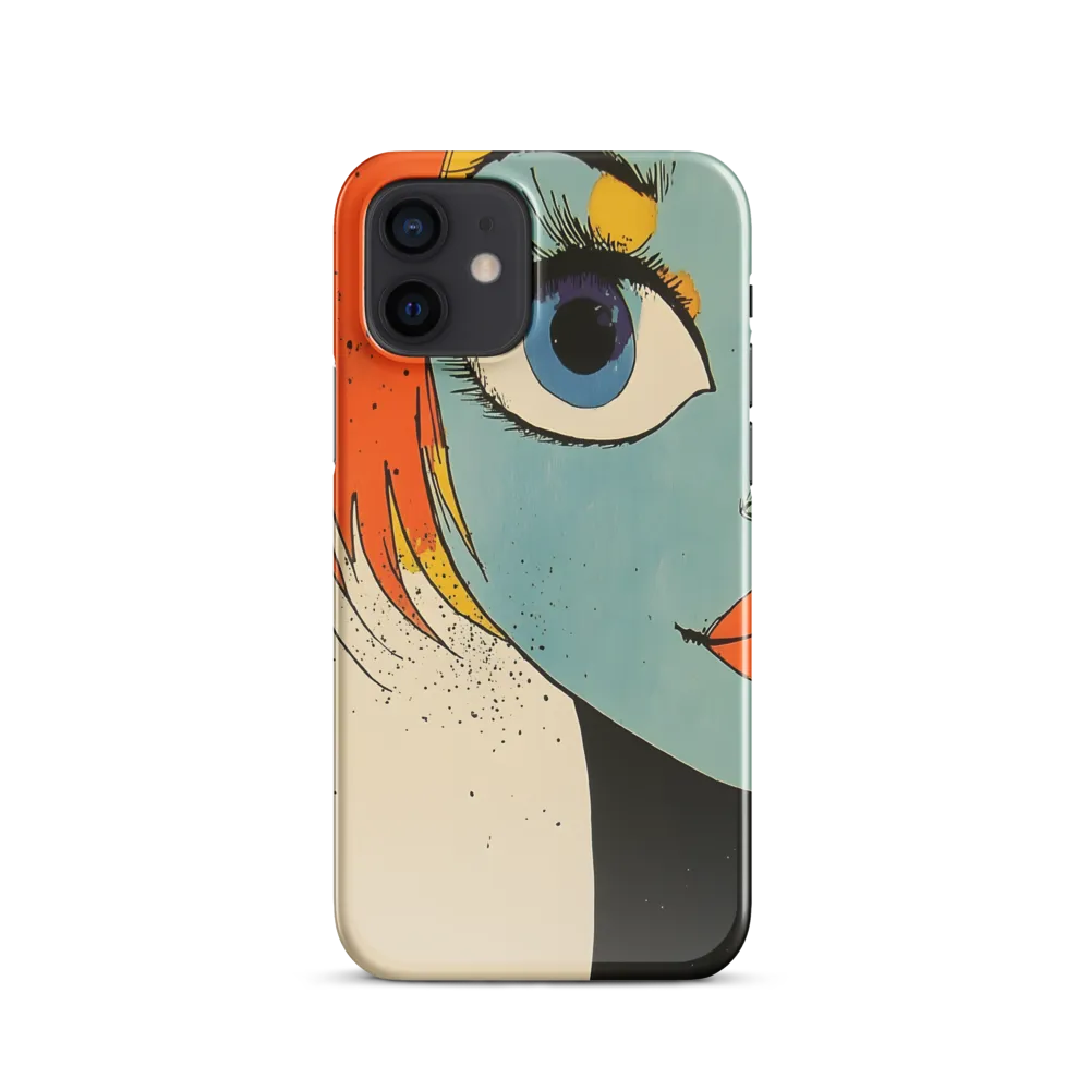 Vivid Expressions: A Portrait in Blue | Phone Case |  12 | Snap Case | Glossy