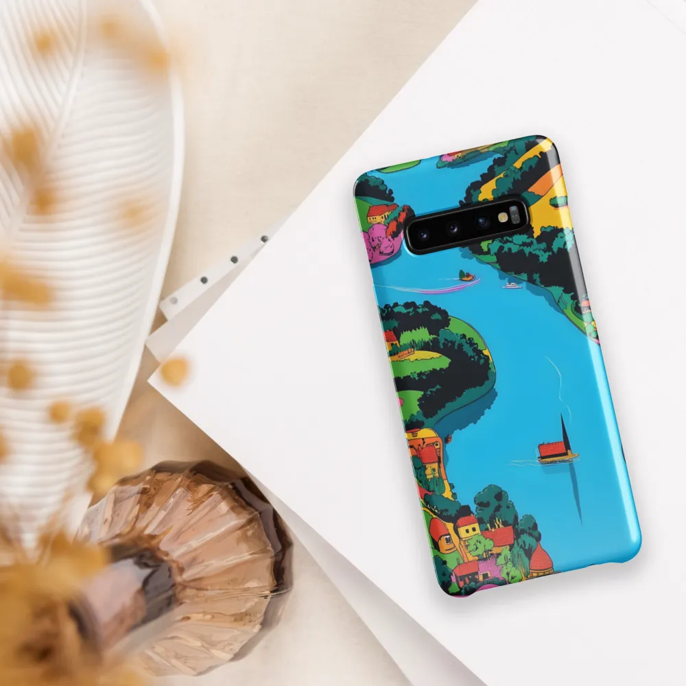 Whimsical River Landscape | Phone Case |  S10 Plus | Snap Case | Glossy