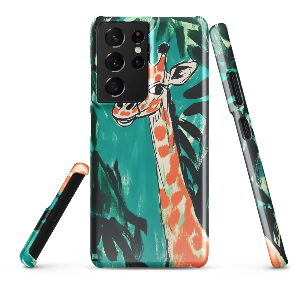 Curious Giraffe in Lush Greenery | Phone Case |  S21 Ultra | Snap Case | Glossy
