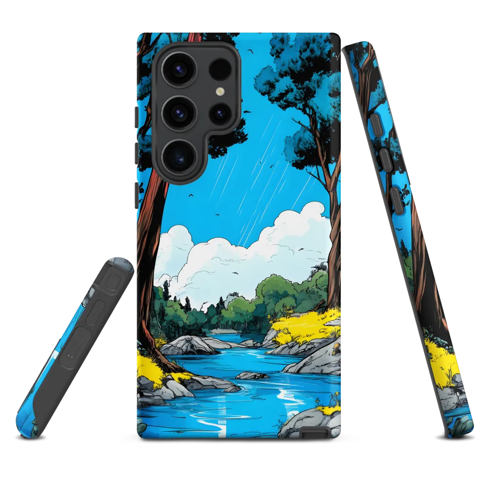 Tranquil River in a Comic Landscape