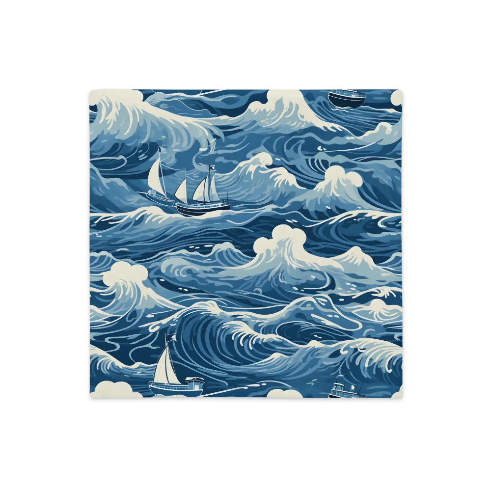 Nautical Dreams: Waves of Adventure | Pillow Case | 18″×18″