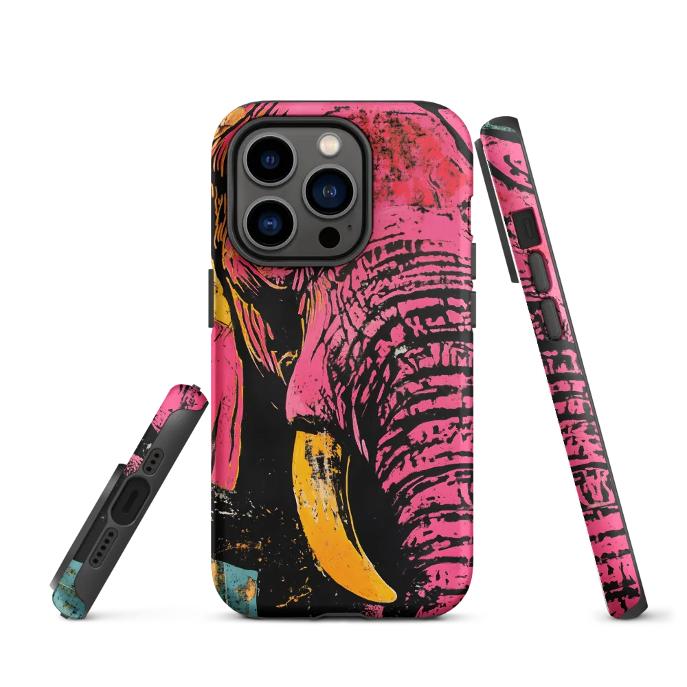 Bold Encounter: The Vibrant Elephant | Phone Case |  14 Pro | Tough Case | Matte