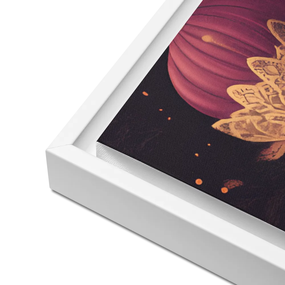 Ornate Harmony: A Digital Floral Architecture | Canvas with White Frame | 24″×36″