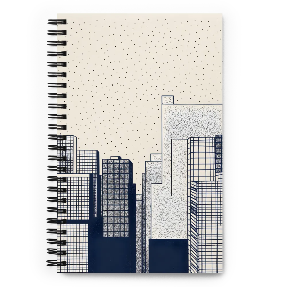 Urban Patterns: A Minimalist Skyline | Spiral Notebook