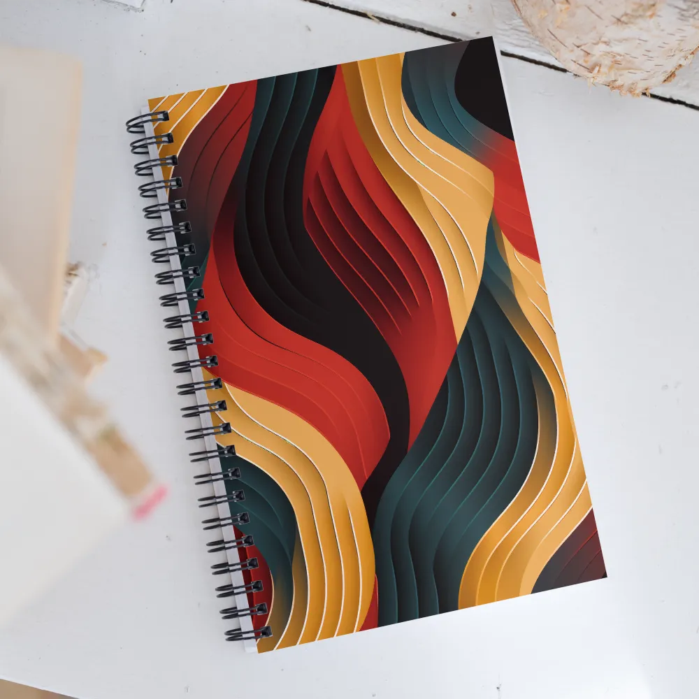 Dynamic Waves of Color | Spiral Notebook