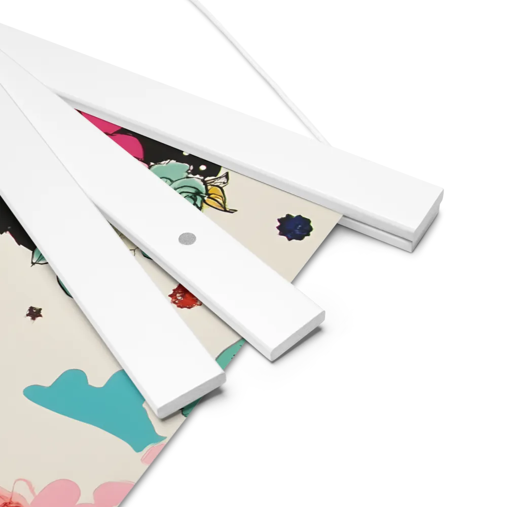 Whimsical Garden Reverie | Poster With White Wood Hanger | 10″×10″