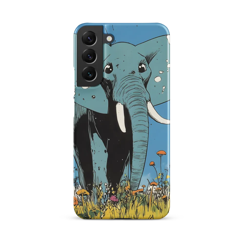 Whimsical Blue Elephant in Bloom