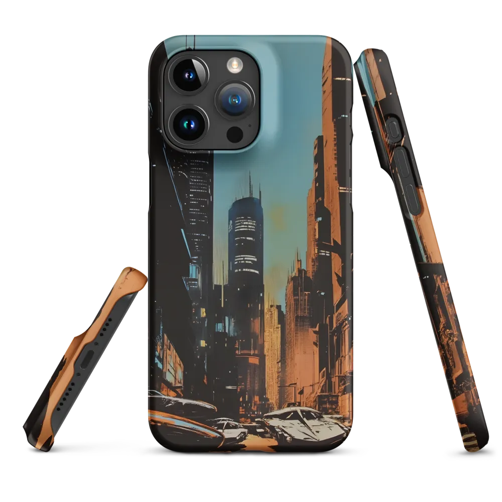 Futuristic Cityscape in Blue and Orange