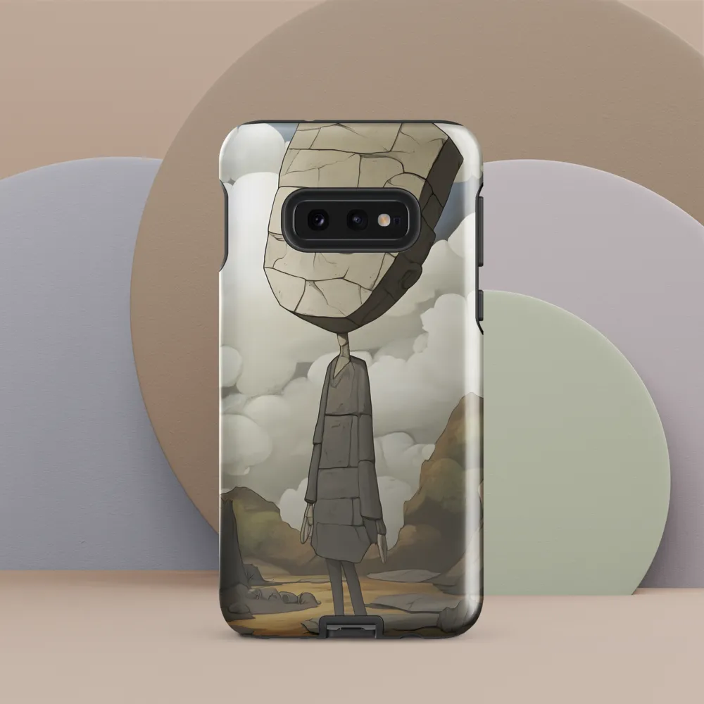 Whimsical Stone Figure in a Rocky Landscape | Phone Case |  S10e | Tough Case | Glossy