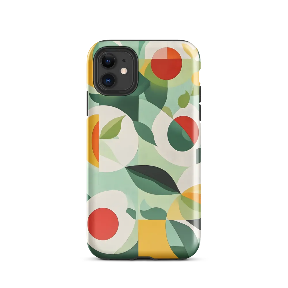 Harmony in Shapes: A Playful Abstract Design | Phone Case |  11 | Tough Case | Glossy