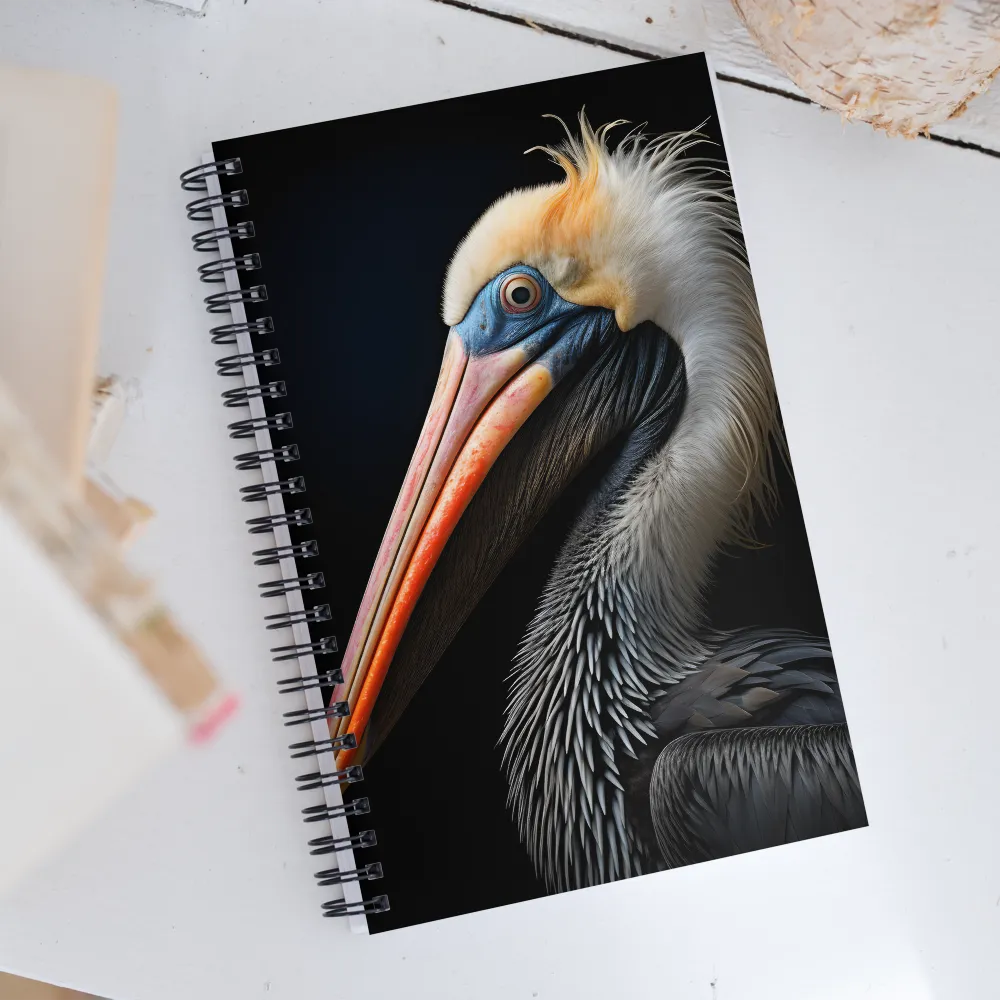 Majestic Portrait of a Pelican | Spiral Notebook