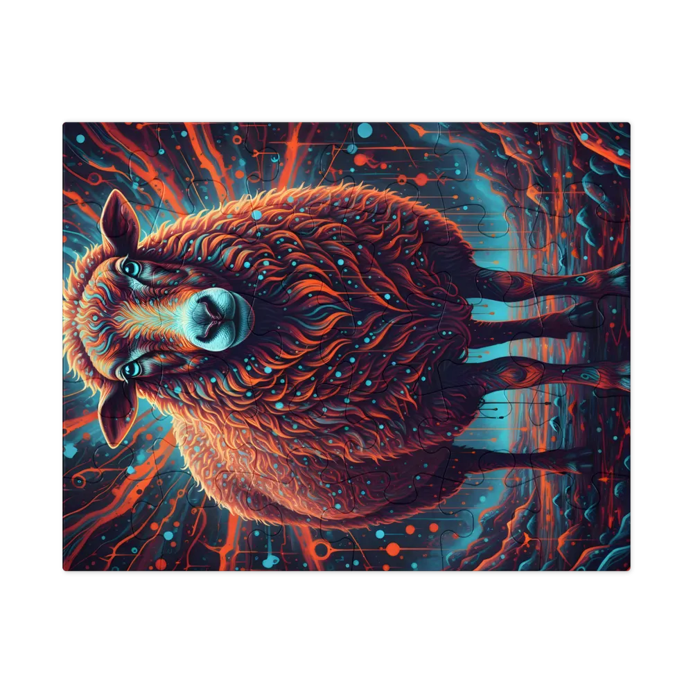 Luminous Sheep 
 Jigsaw Puzzle in Tin Box