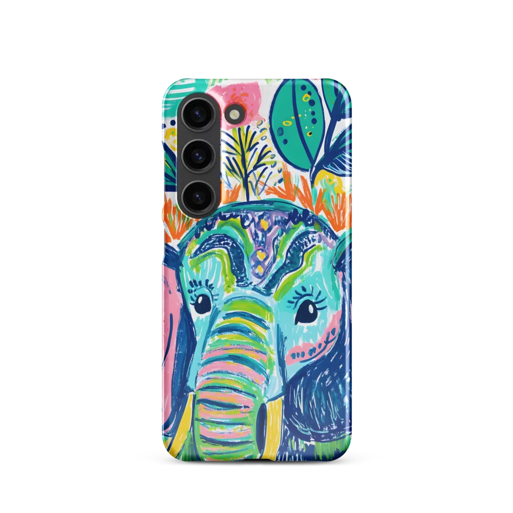 Whimsical Elephant Portrait | Phone Case |  S23 | Snap Case | Glossy