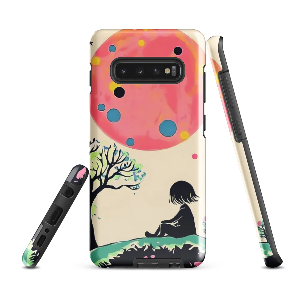 Gazing at the Pink Moon | Phone Case |  S10 Plus | Tough Case | Glossy