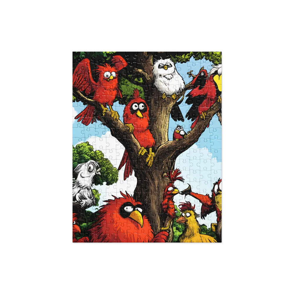 Whimsical Avian Gathering | Jigsaw Puzzle | 252/520 pieces