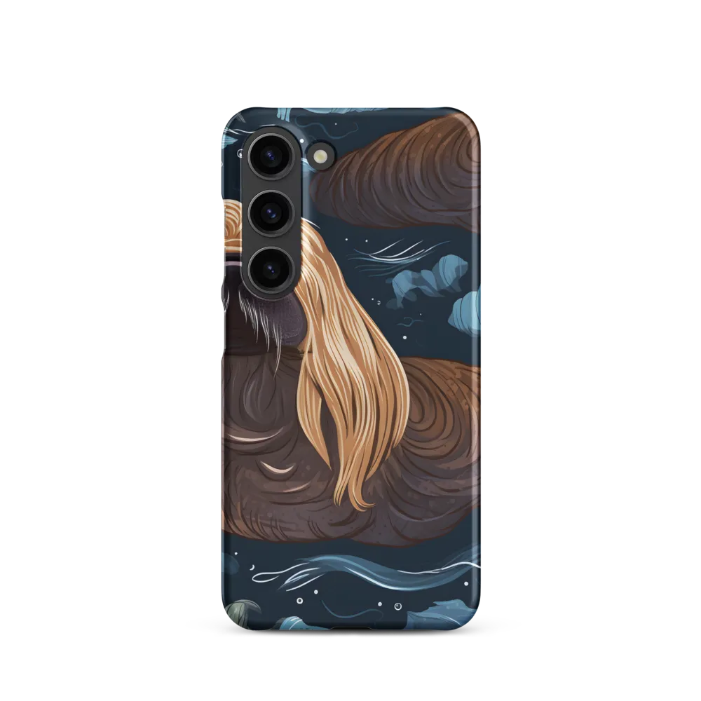 Whimsical Walruses in Deep Blue
