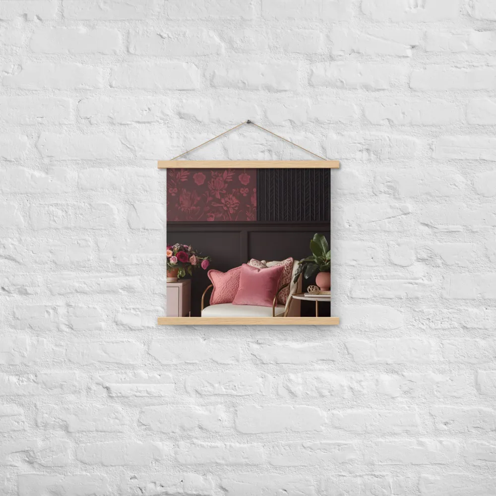 Elegance in Contrast: A Modern Interior Design | Poster With Oak Wood Hanger | 18″×18″