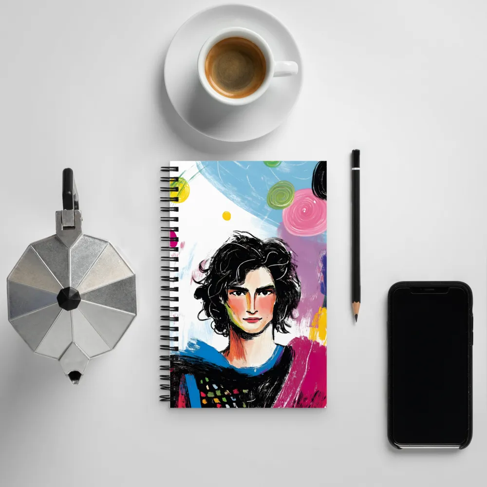 Vibrant Portrait of Youth | Spiral Notebook