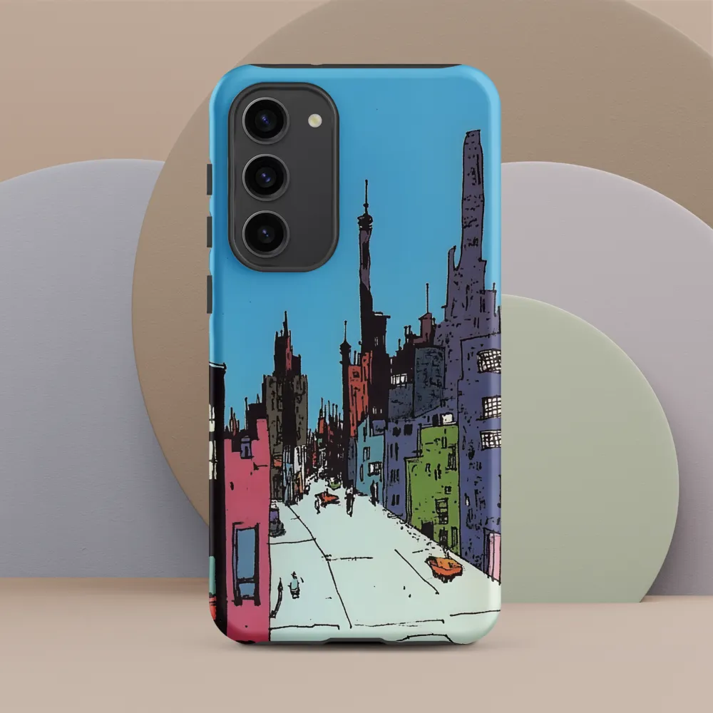 Vibrant Cityscape under the Moon
