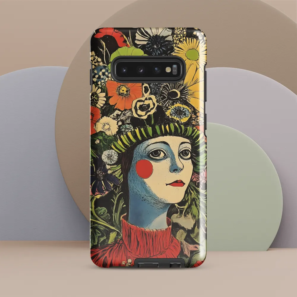 Floral Whimsy: A Portrait of Nature's Embrace | Phone Case |  S10 Plus | Tough Case | Glossy