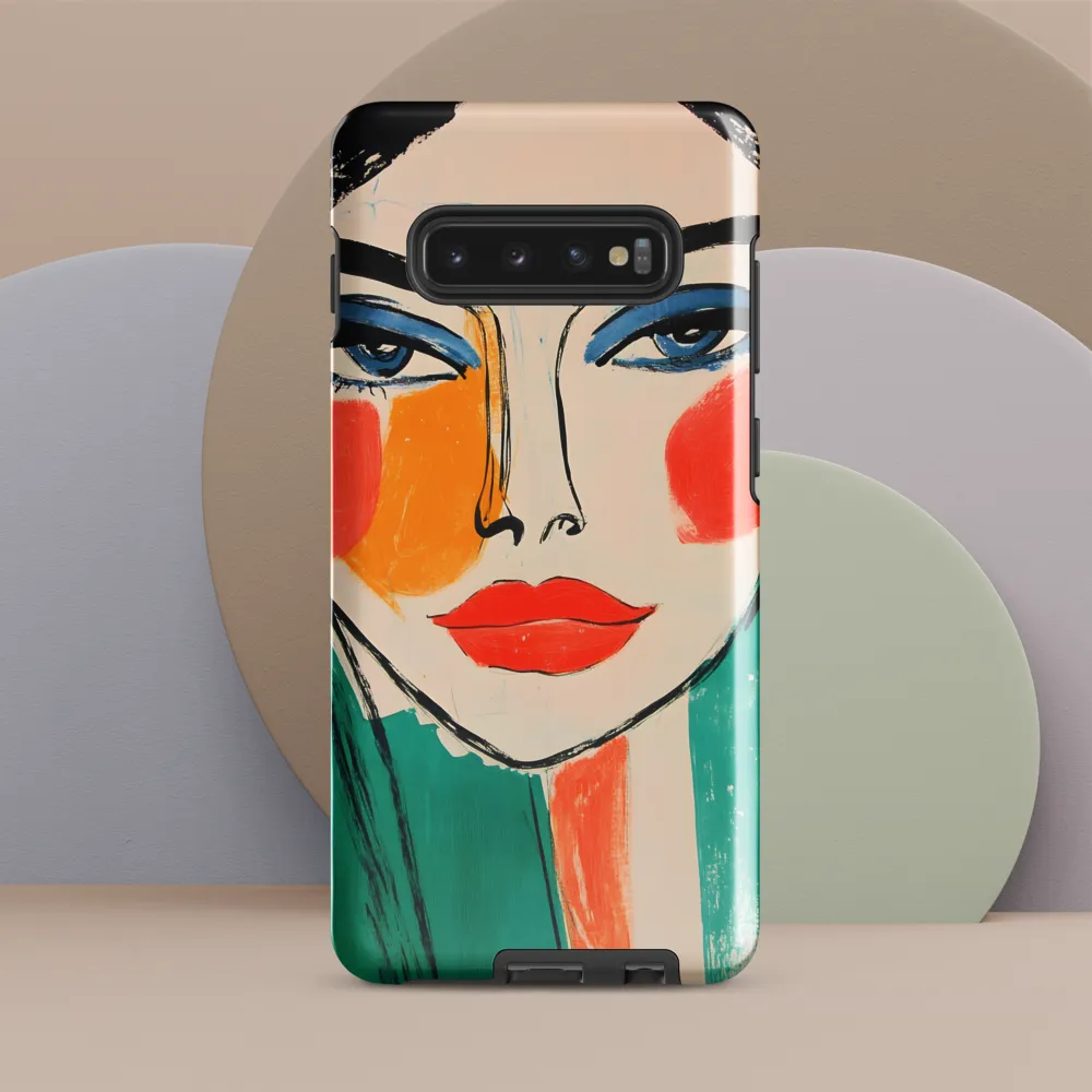 Vivid Portrait of a Modern Muse | Phone Case |  S10 Plus | Tough Case | Glossy