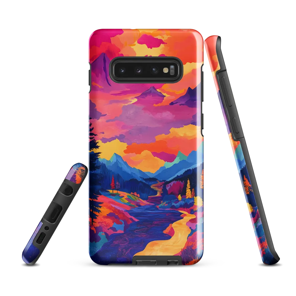 Radiant Serenity: A Surreal Landscape | Phone Case |  S10 Plus | Tough Case | Glossy