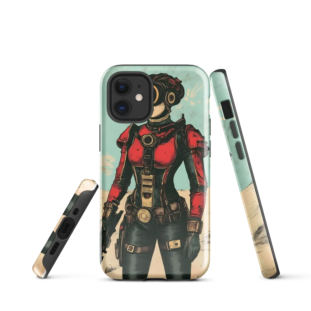 Futuristic Explorer: A Steampunk Adventure | Phone Case |  12 mini | Tough Case | Glossy