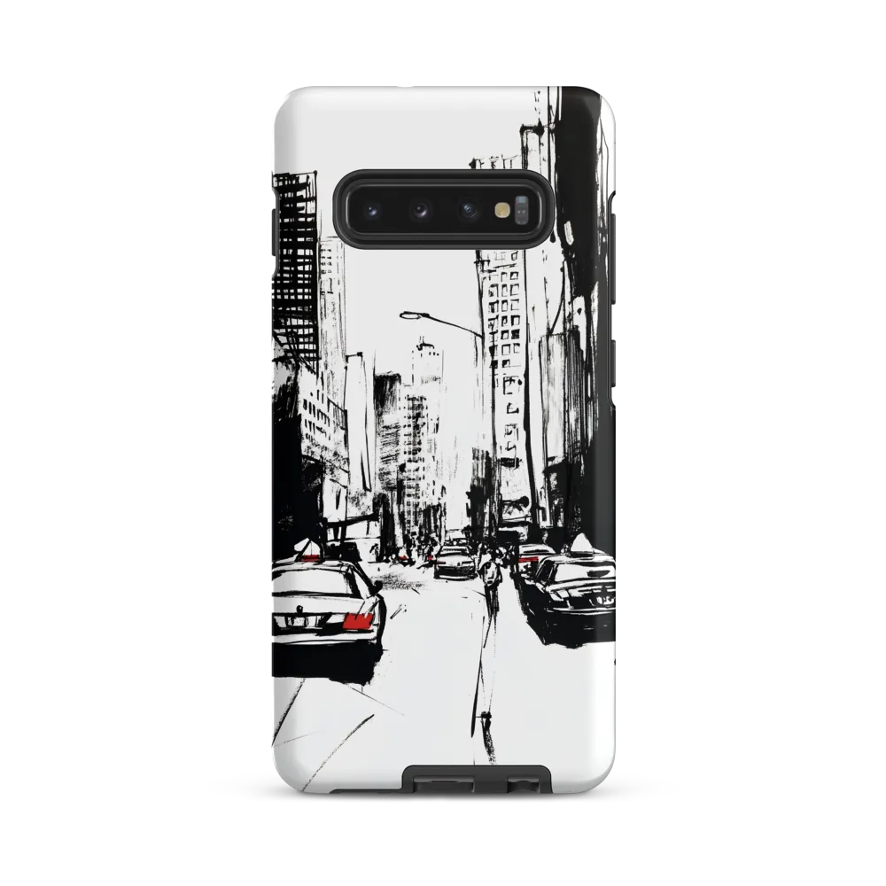 Urban Pulse: A Monochromatic Journey | Phone Case |  S10 Plus | Tough Case | Matte
