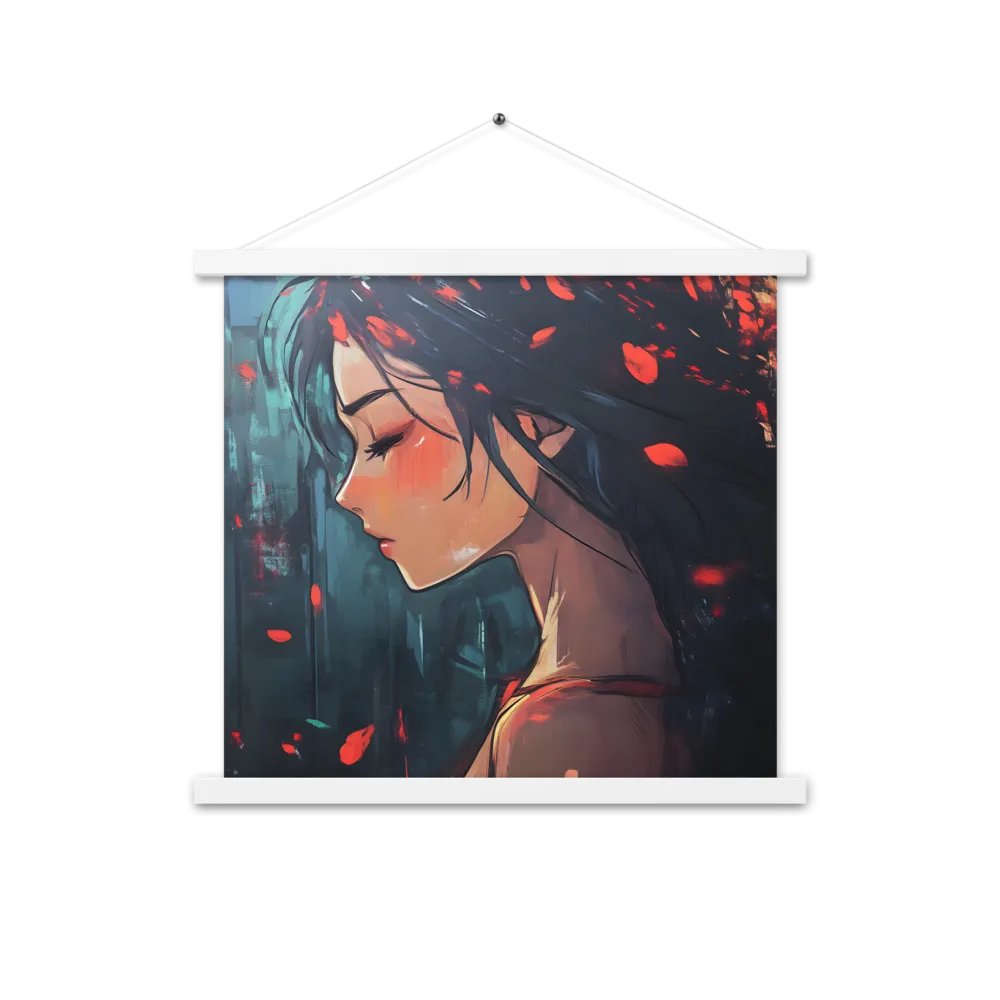 Whispers of Melancholy | Poster With White Wood Hanger | 18″×18″