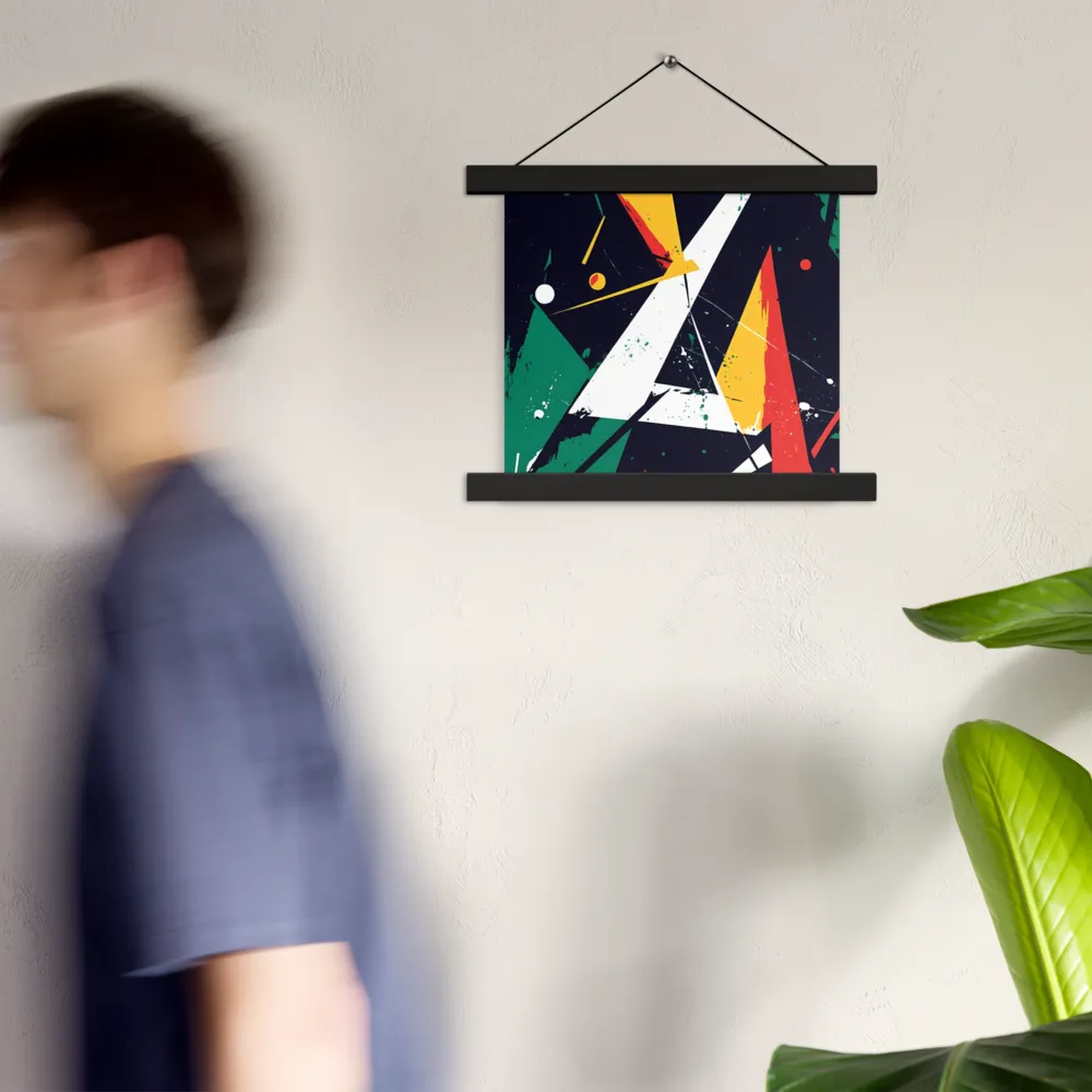 Dynamic Geometries | Poster With Black Wood Hanger | 10″×10″