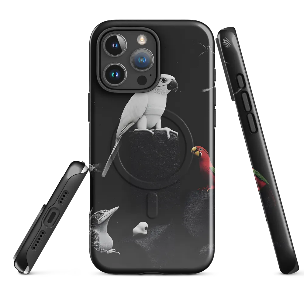 Harmony in Monochrome: A Surreal Assembly of Nature | Phone Case |  16 Pro Max | MagSafe® Tough Case | Glossy