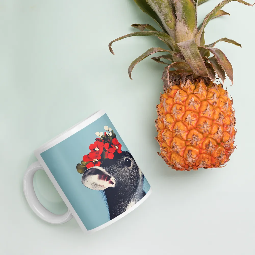 Whimsical Flora: A Mouse's Floral Crown | Mugs | Multiple Sizes & Colors